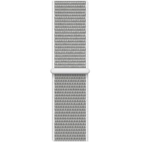 Curea iUni compatibila cu Apple Watch 1/2/3/4/5/6/7, 38mm, Nylon Sport, Woven Strap, White/Gray