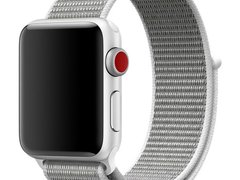 Curea iUni compatibila cu Apple Watch 1/2/3/4/5/6/7, 40mm, Nylon Sport, Woven Strap, White/Gray